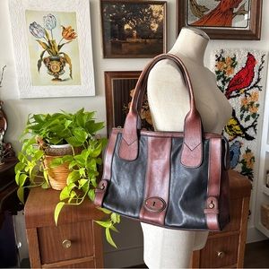 fossil leather purse bag
